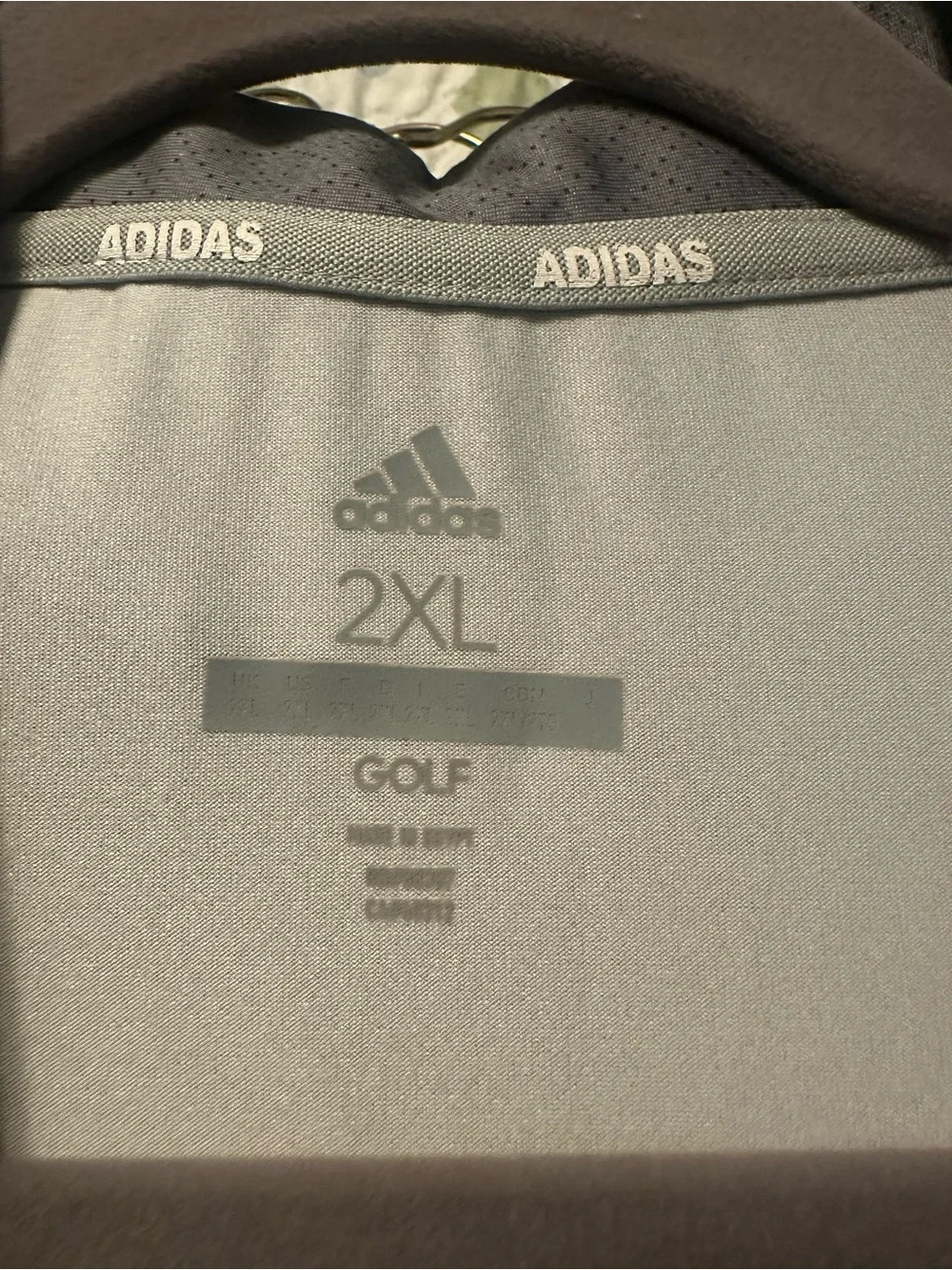 adidas Men's Purple-Gray Performance Polo
